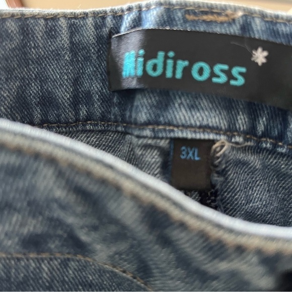 Midiross Plus size Ripped low waist straight Leg Jeans 3XL - Picture 2 of 4